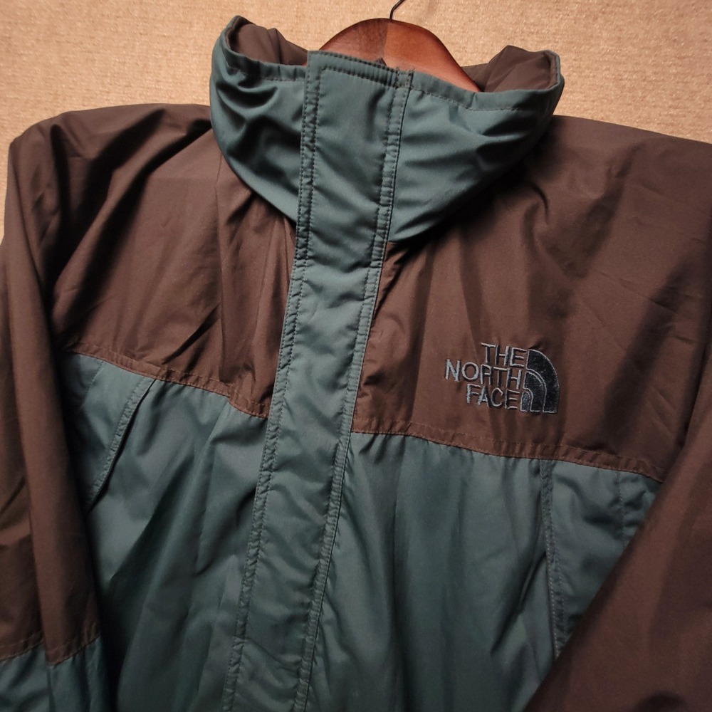 The North Face Mountain Jacket Mens L Teal Brown Colorblock Full Zip Parka